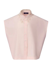 Sleeveless shirt in petal pink poplin