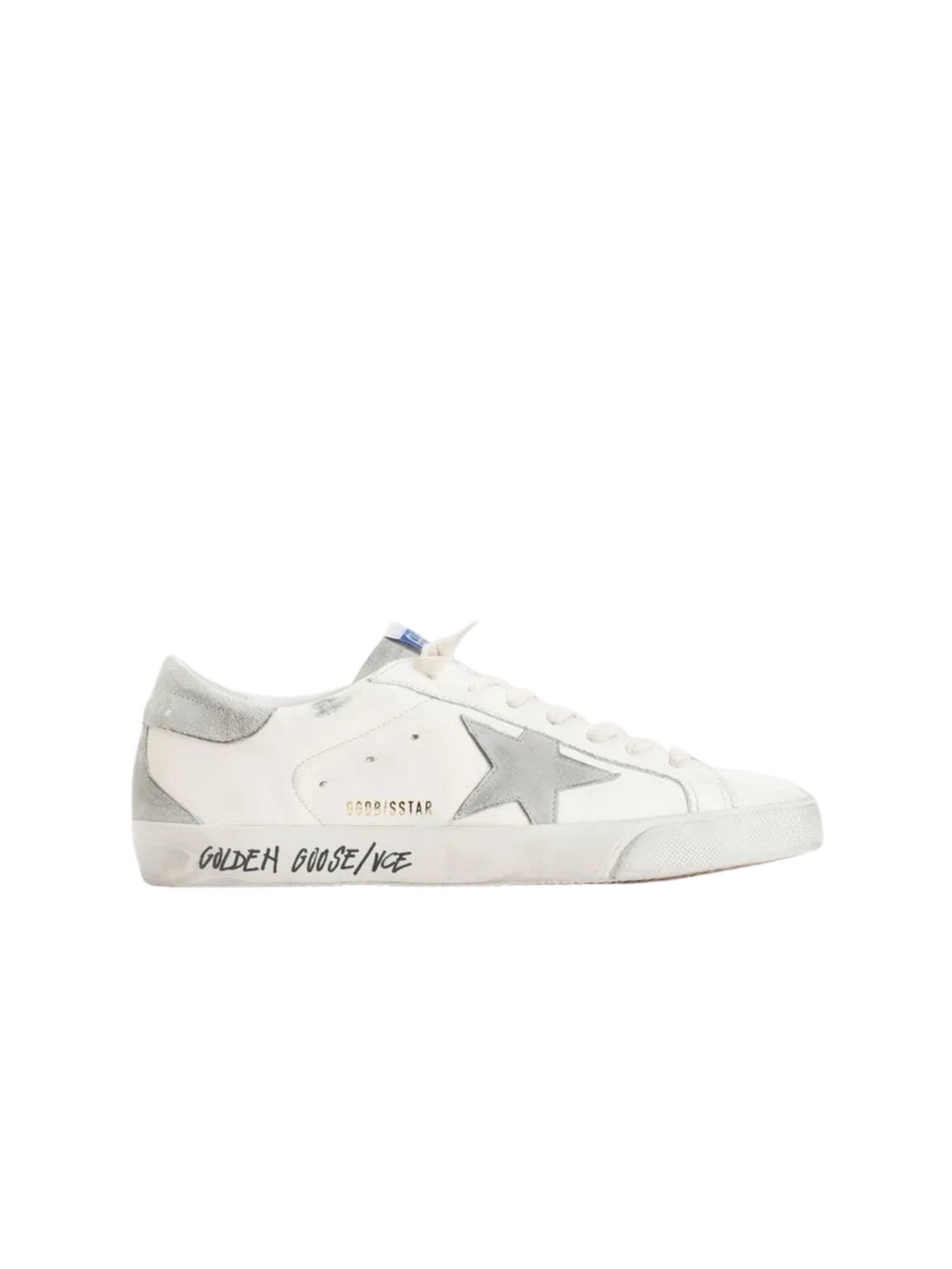 Super-star nappa upper nabuk star suede tongue heel and spur