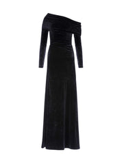 NOVA VELVET ONE-SHOULDER GOWN