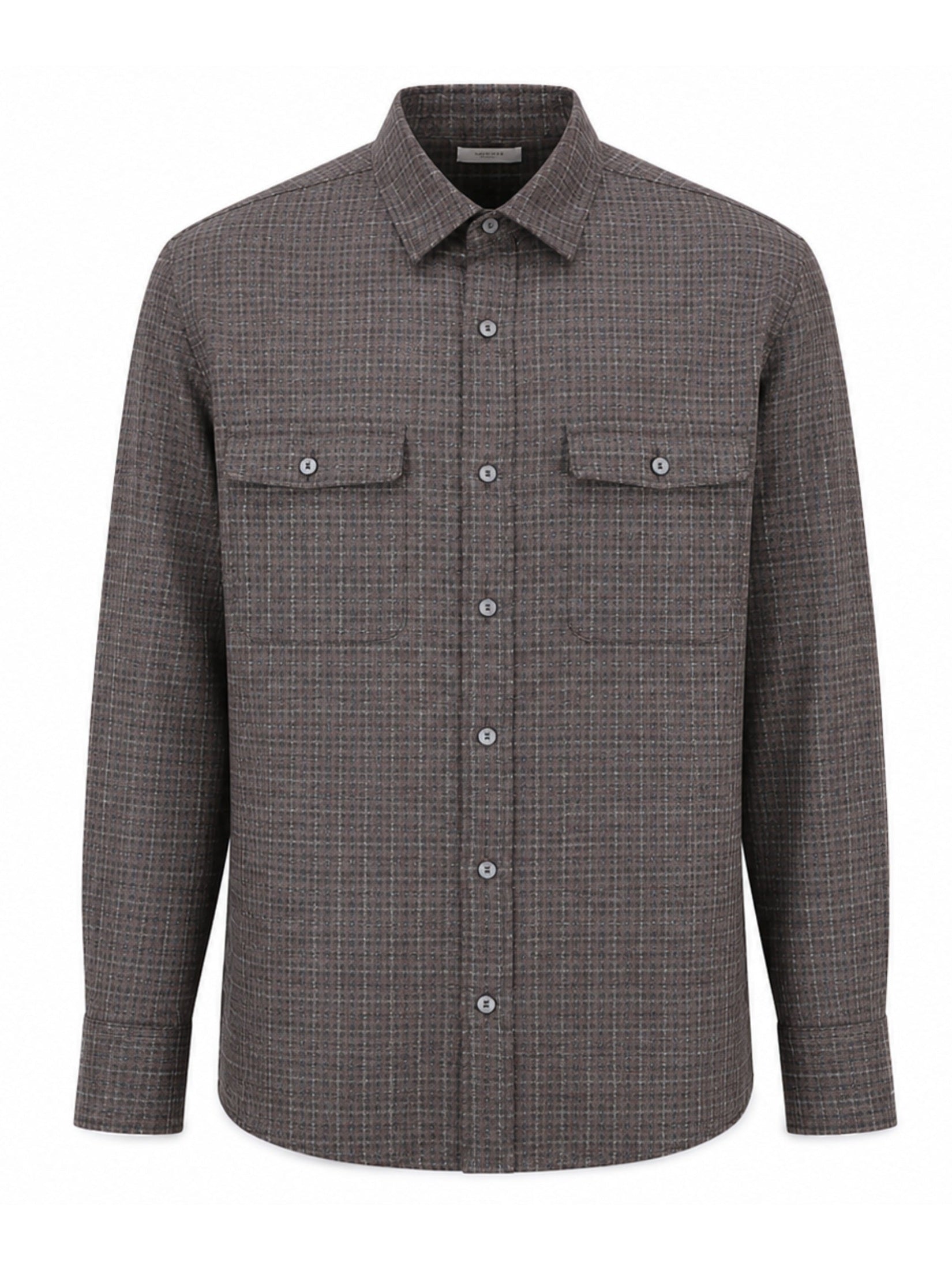 Shirt wool silk check