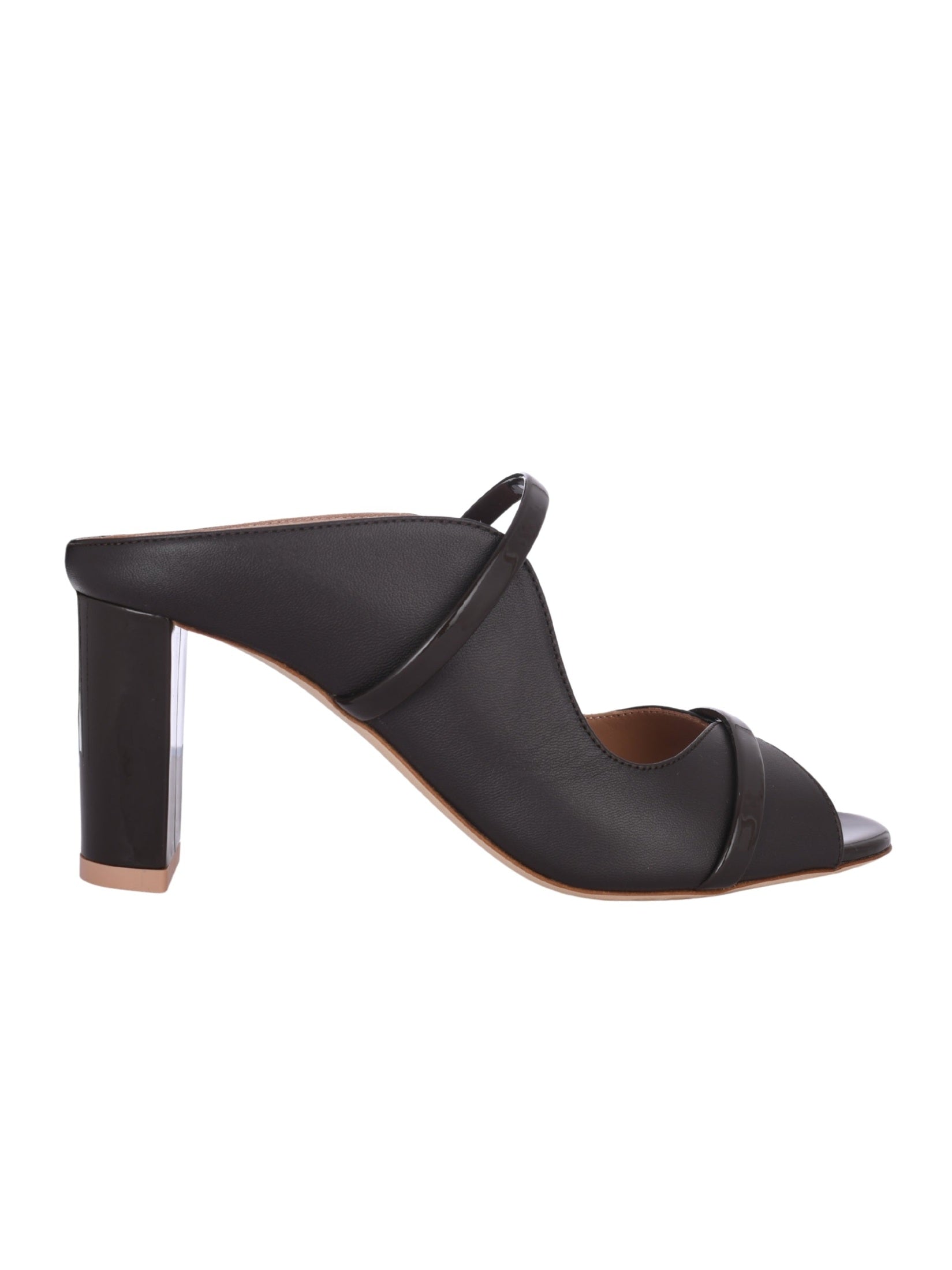 Norah 70 black embossed leather sandals