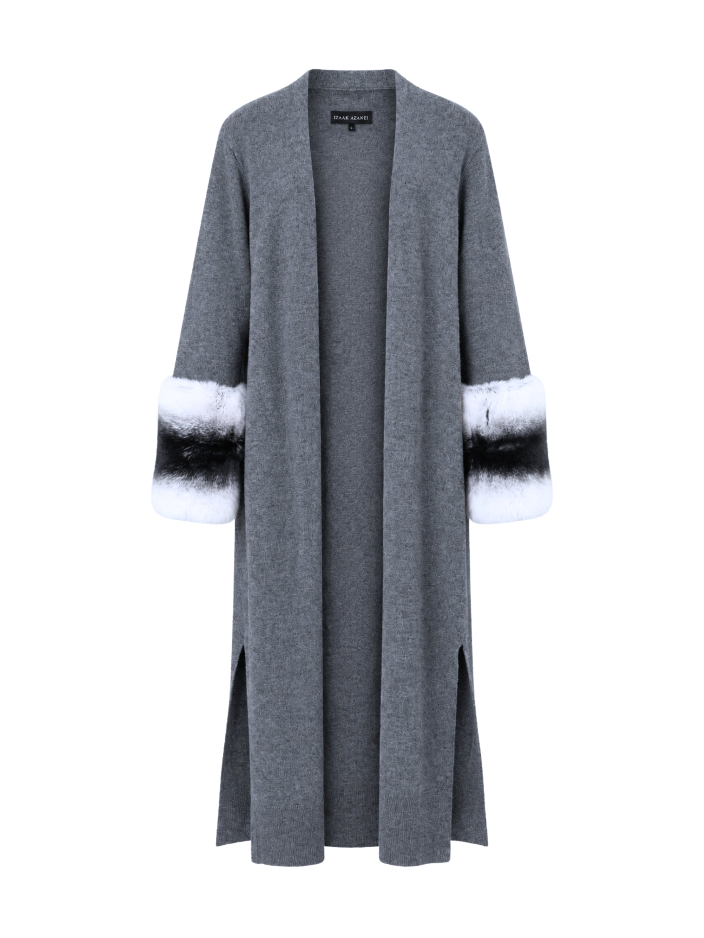 Charcoal grey long cuff cardigan