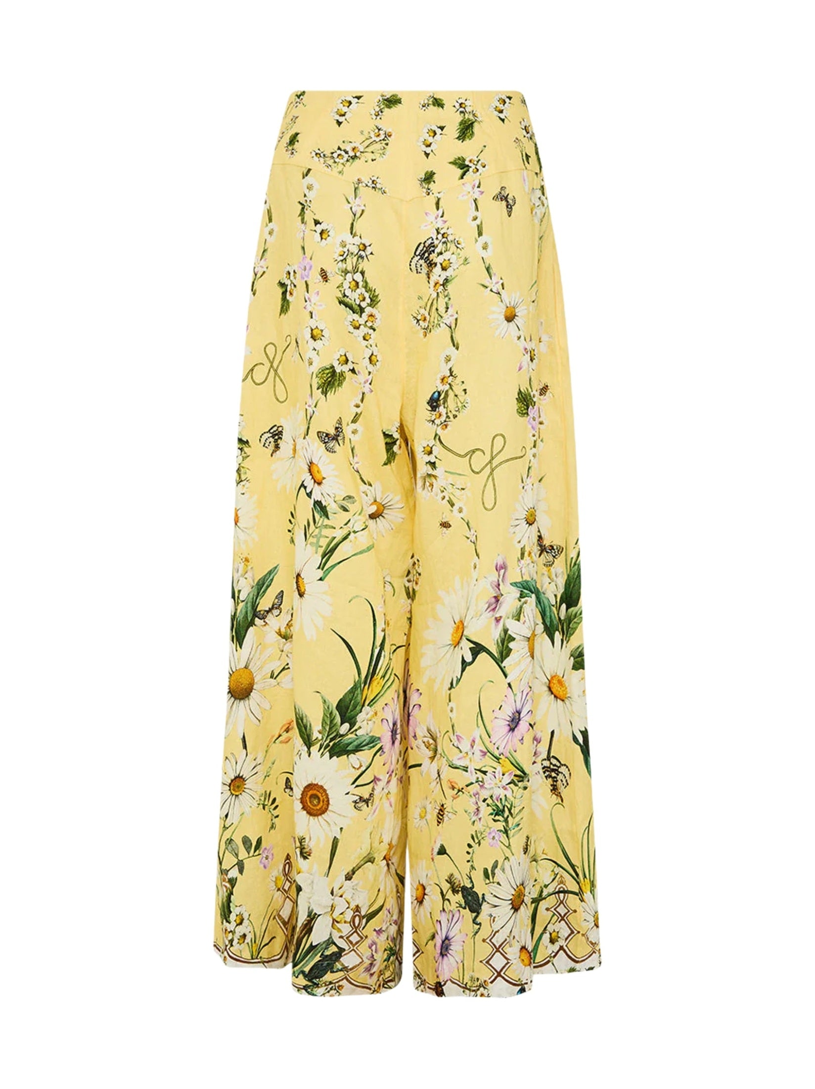 Corset waist wide leg pant