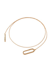 Scarf set of necklace and earrings in sterling silver & 18k gold vermeil and yellow cz