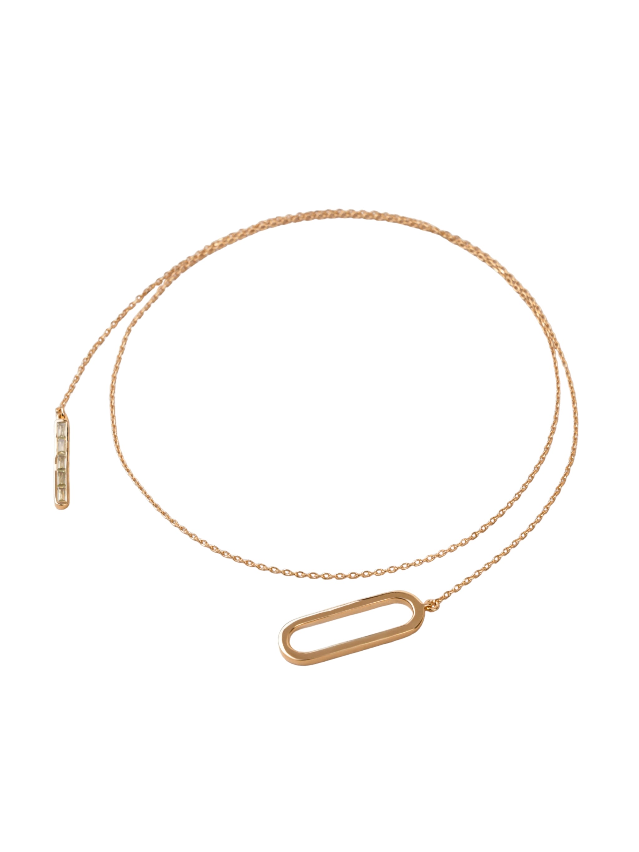 Scarf set of necklace and earrings in sterling silver & 18k gold vermeil and yellow cz