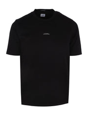 Metropolis series mercerized jersey short sleeve chest logo t-shirt