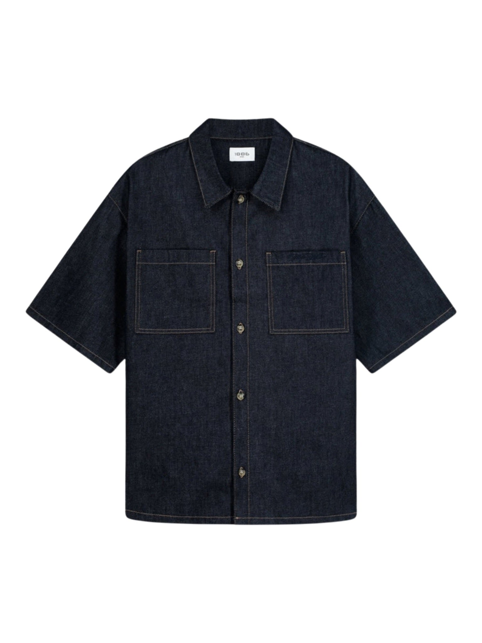 The stitched denim shirt