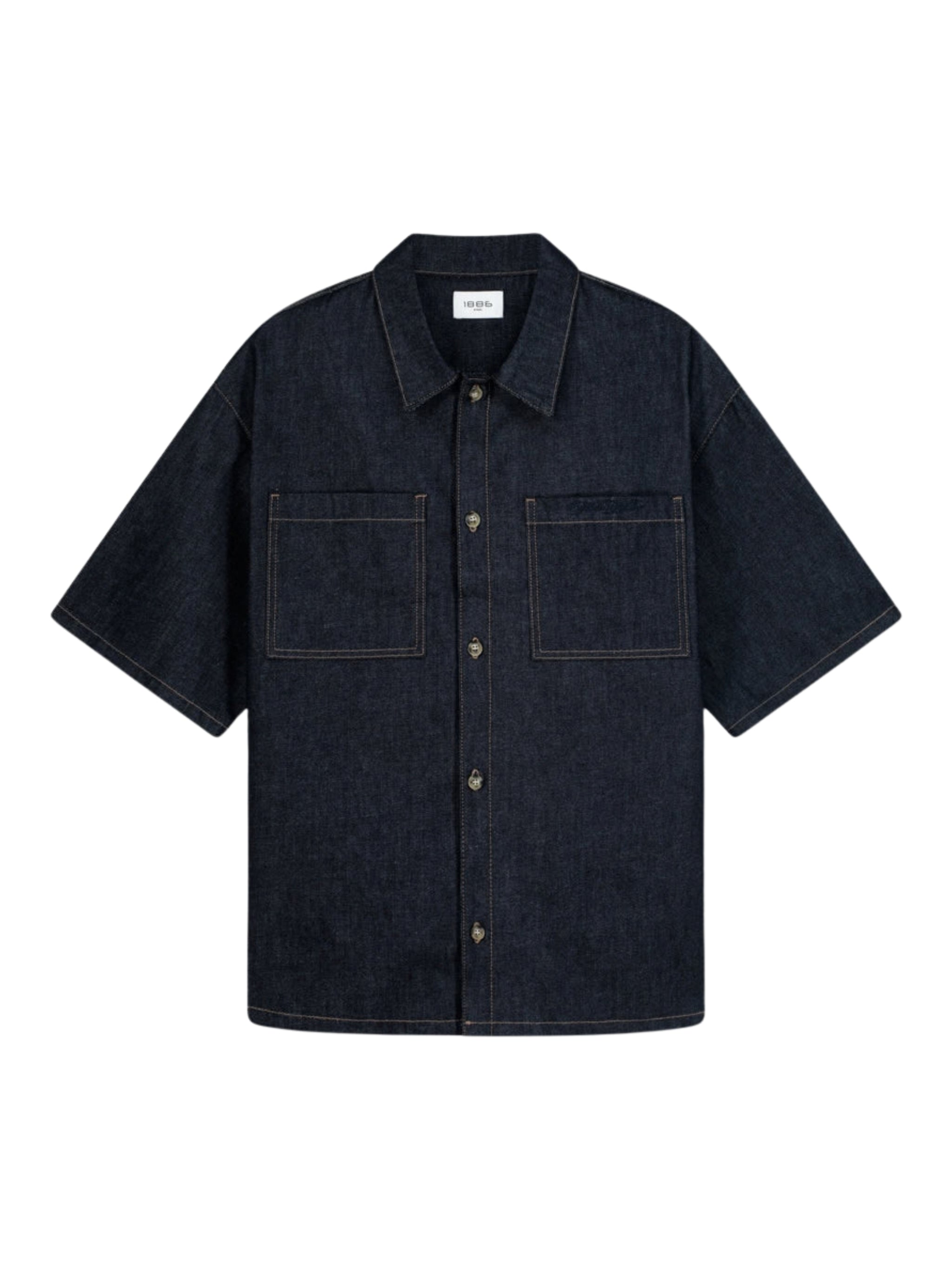 The stitched denim shirt