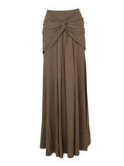 Waterfall twist drape jersey skirt