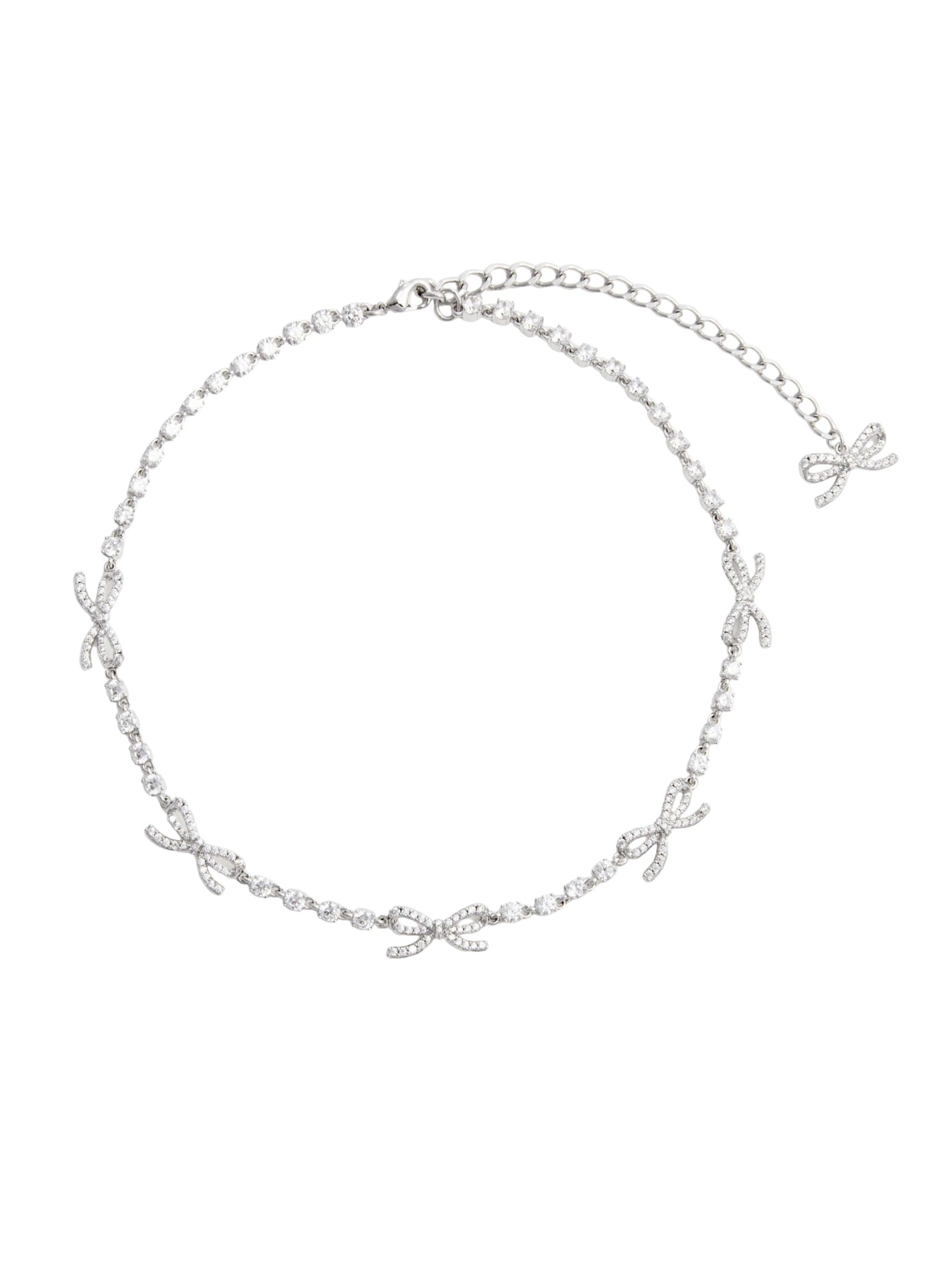Crystal bow necklace