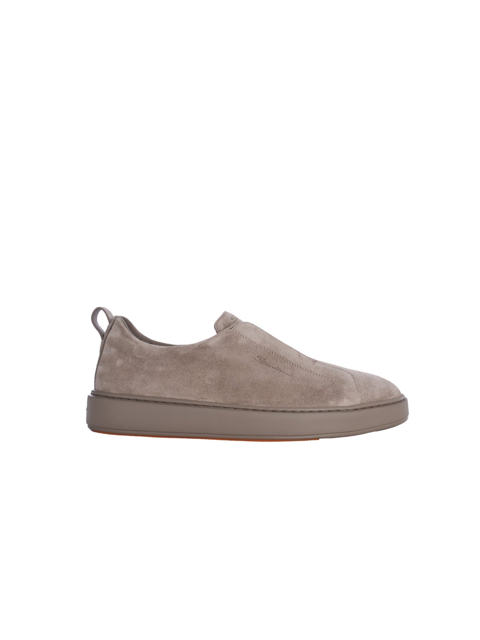 Men's brown suede slip-on sneaker