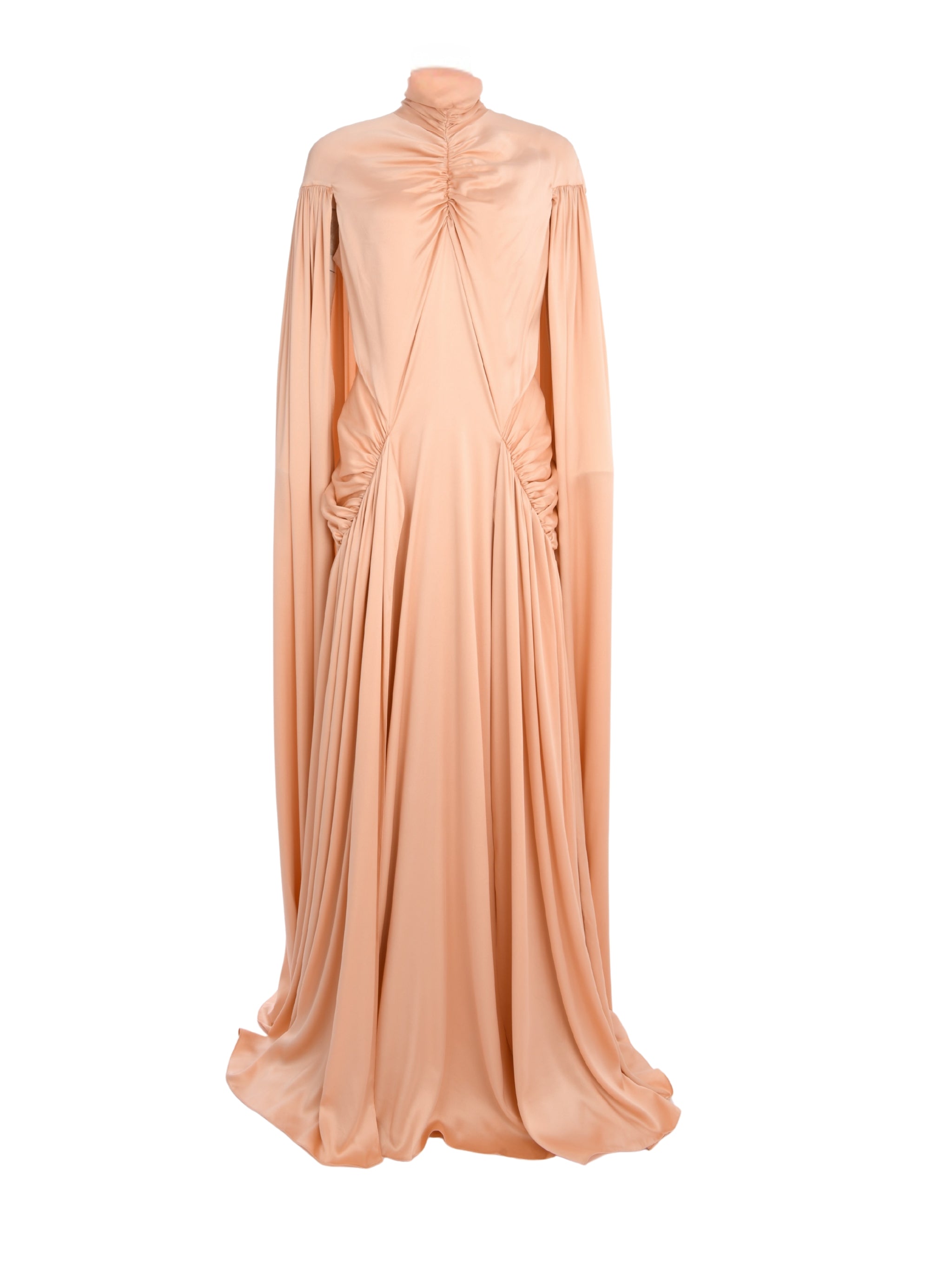 CAPE LOOK SALMON DRESS