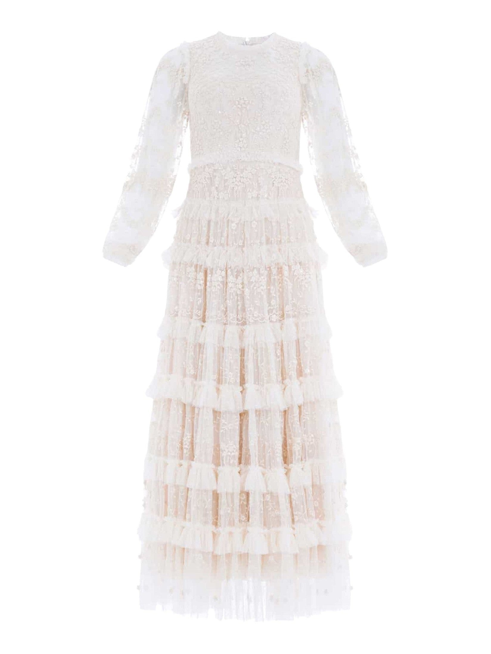 Blossom lace ankle gown