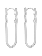 Arrow earrings in asha earrings in in sterling silver & rhodium and white cz
