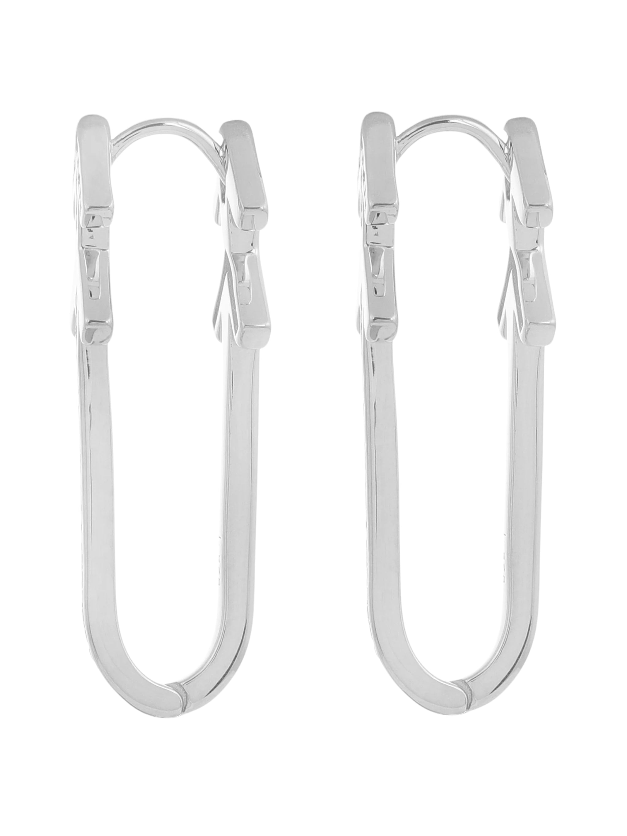 Arrow earrings in asha earrings in in sterling silver & rhodium and white cz