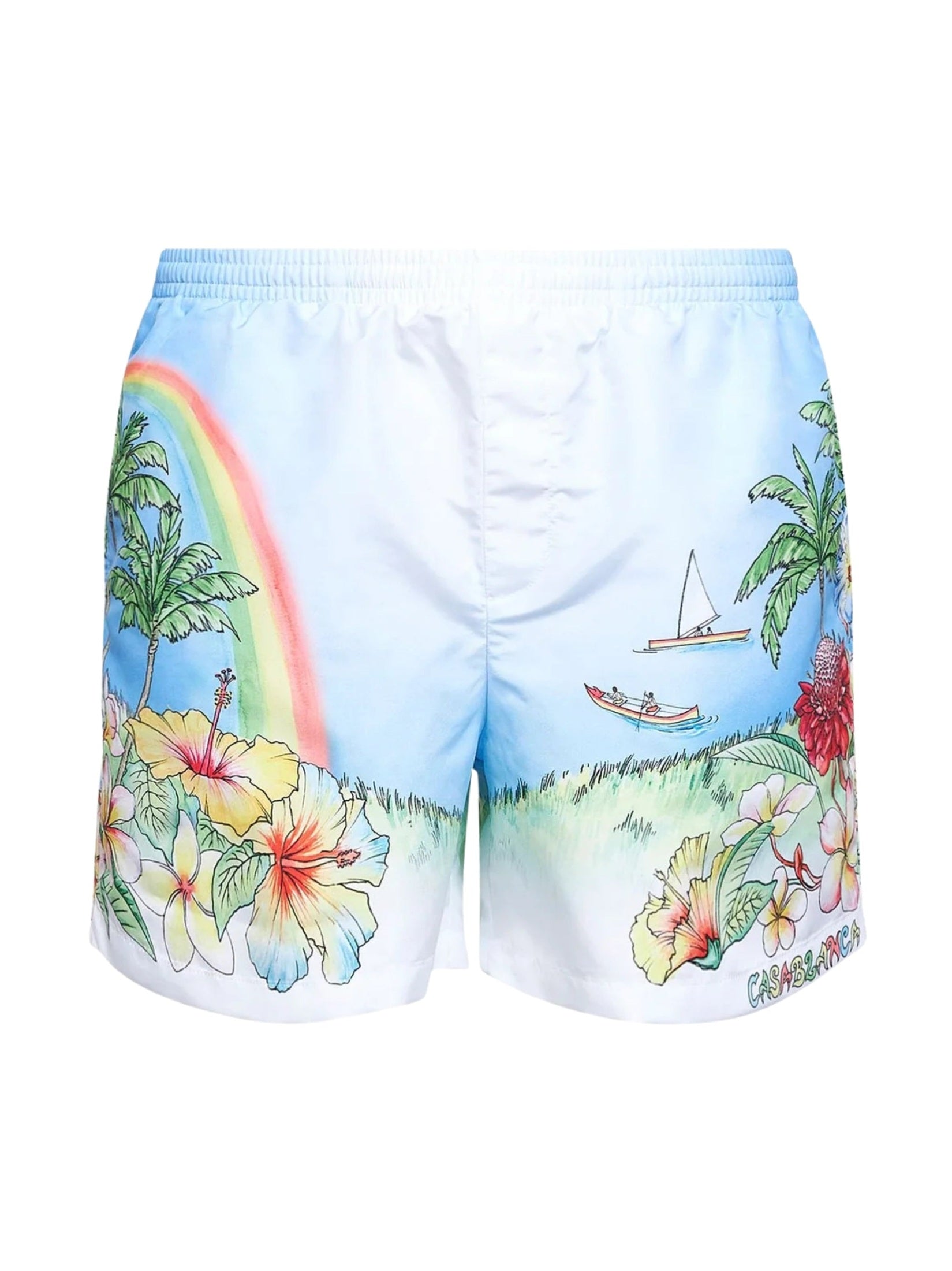 Aloha printed swim shorts
