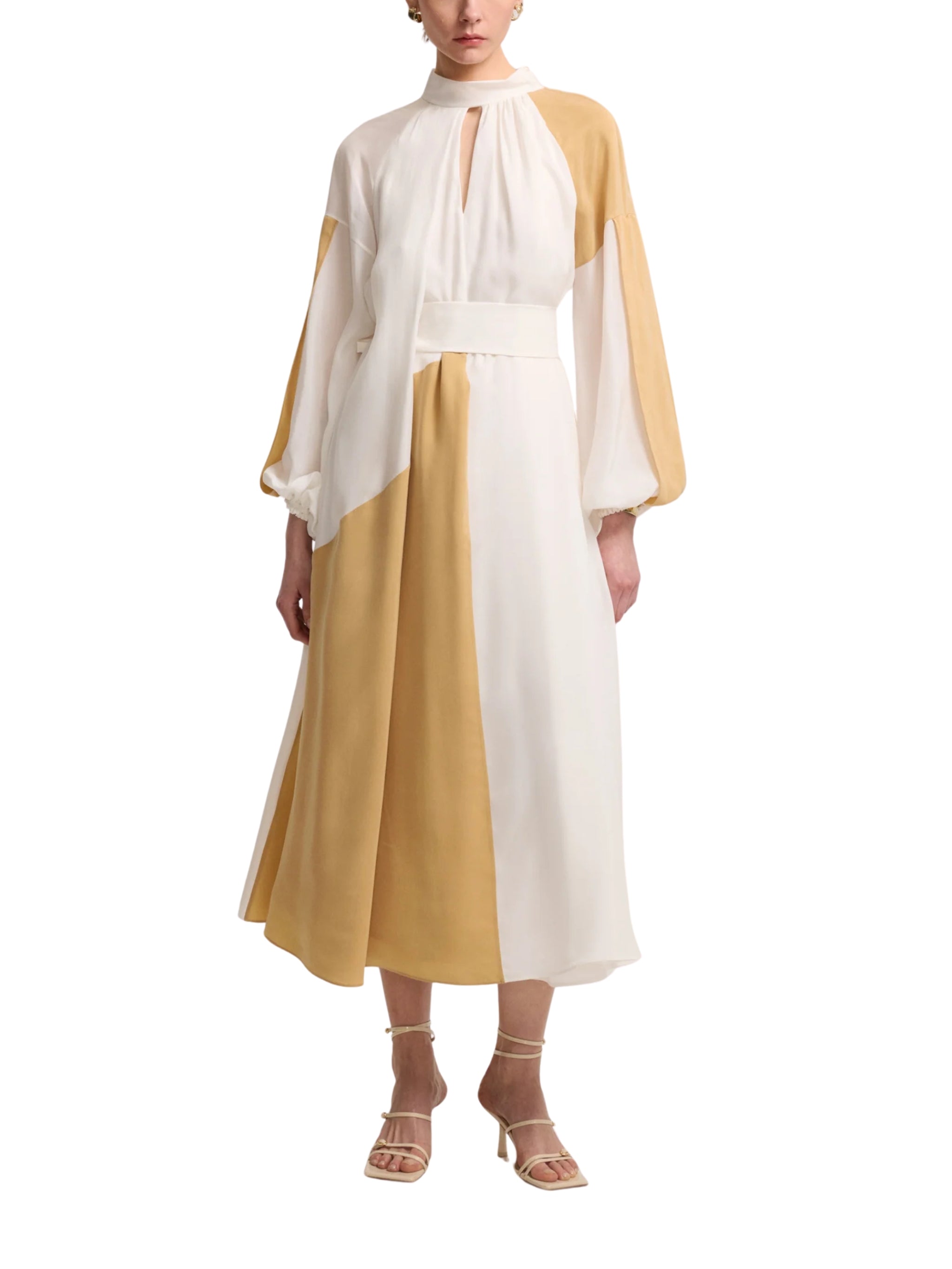 CUPRO TWO-TONE DRESS