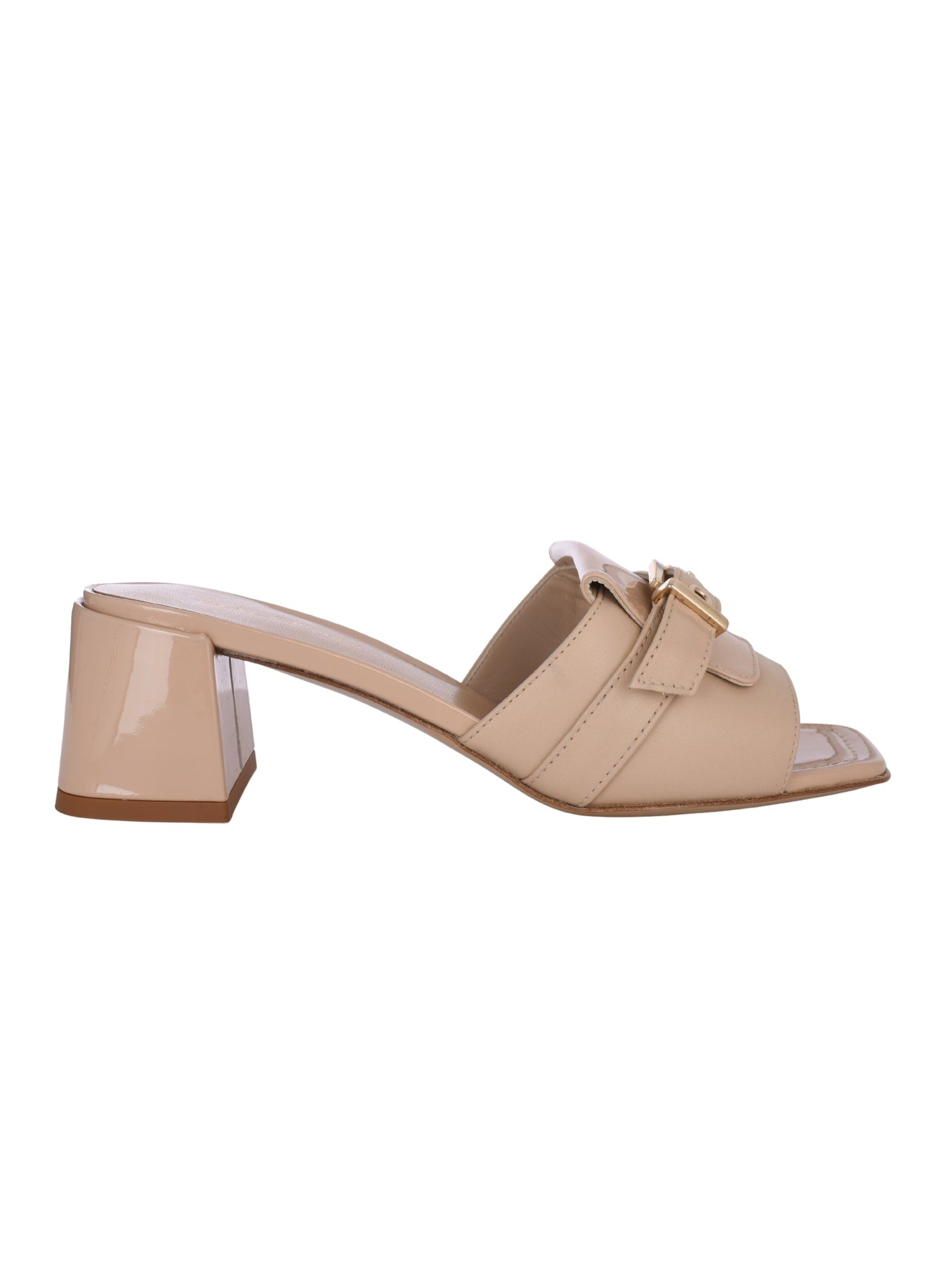Mule calf & patent l nude