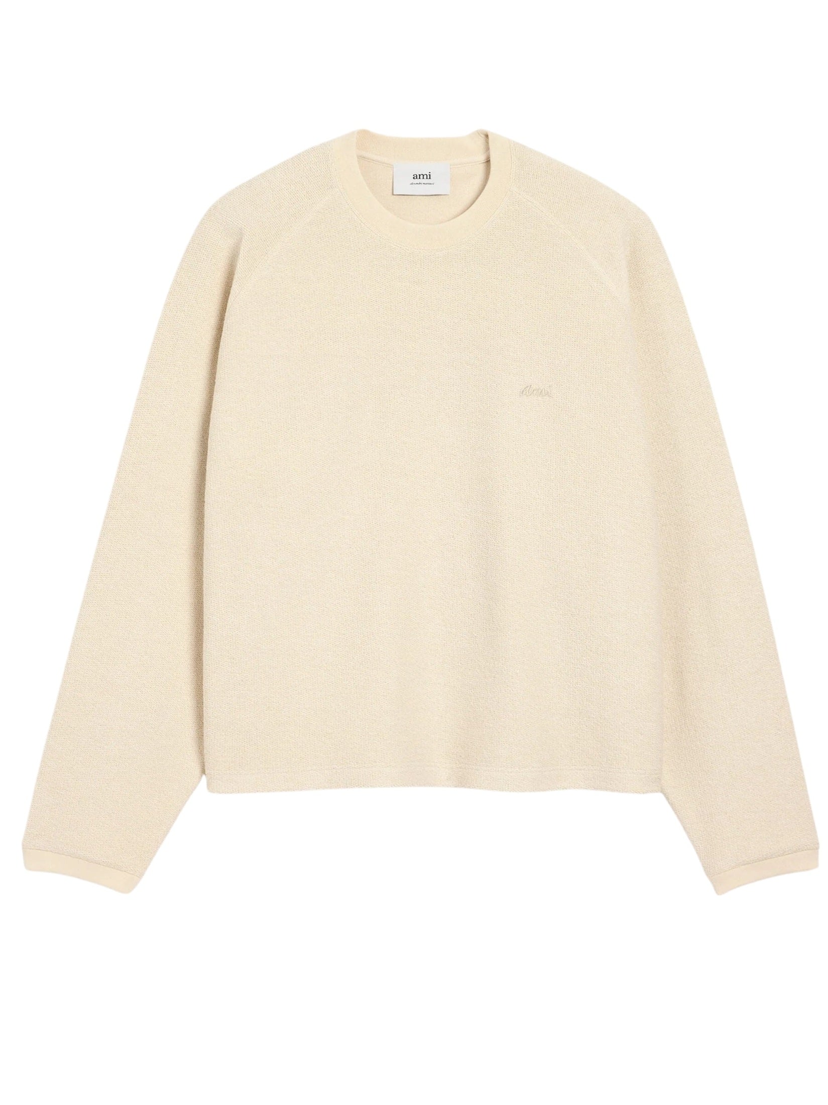 Raglan sleeve crewneck sweatshirt