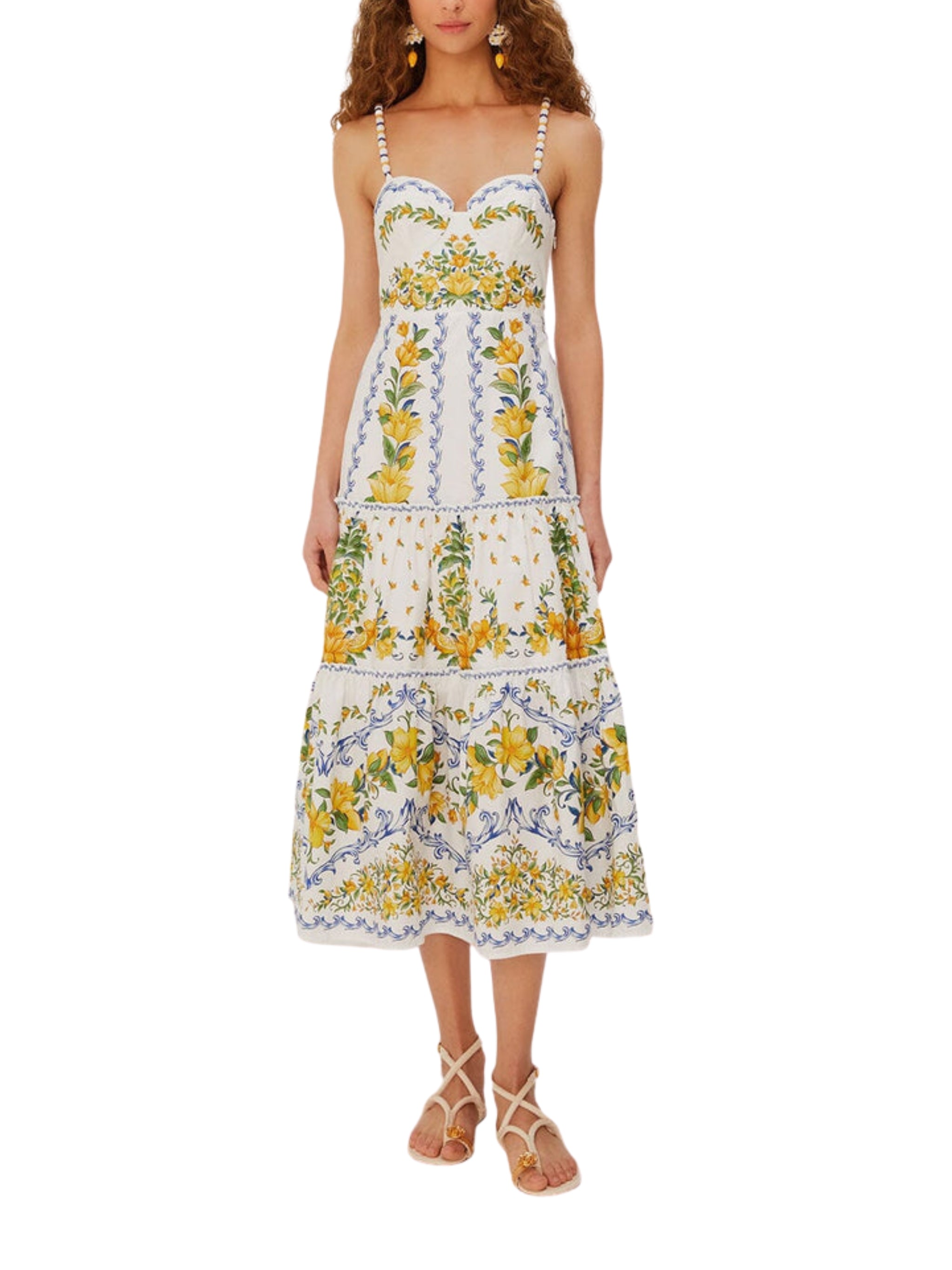 SICILY OFF-WHITE MIDI DRESS