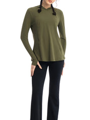 Active hooded top
