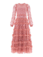 Blossom lace ankle gown