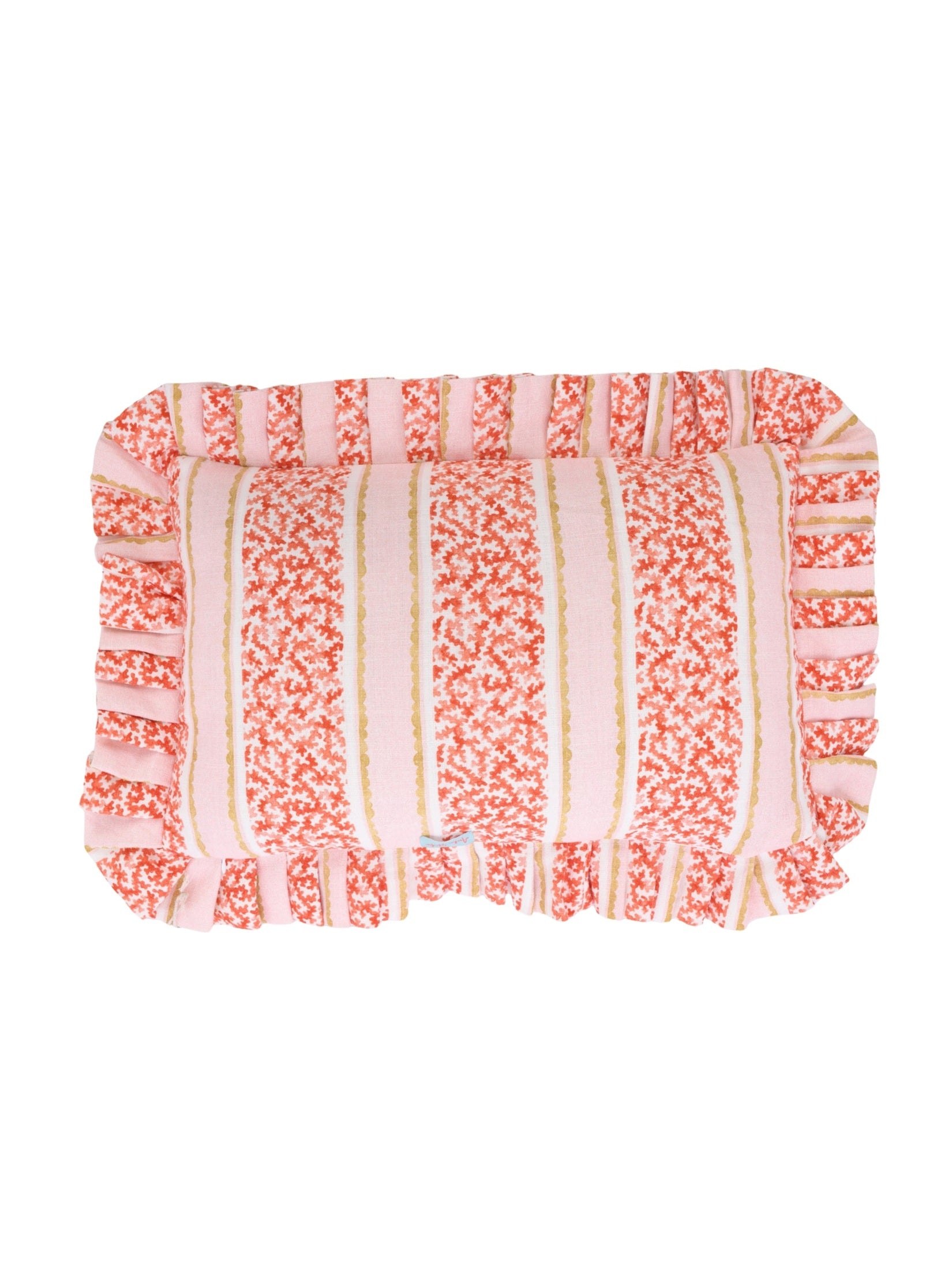 Ruffled cushion 30*50 bagatelle red