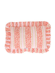 Ruffled cushion 30*50 bagatelle red