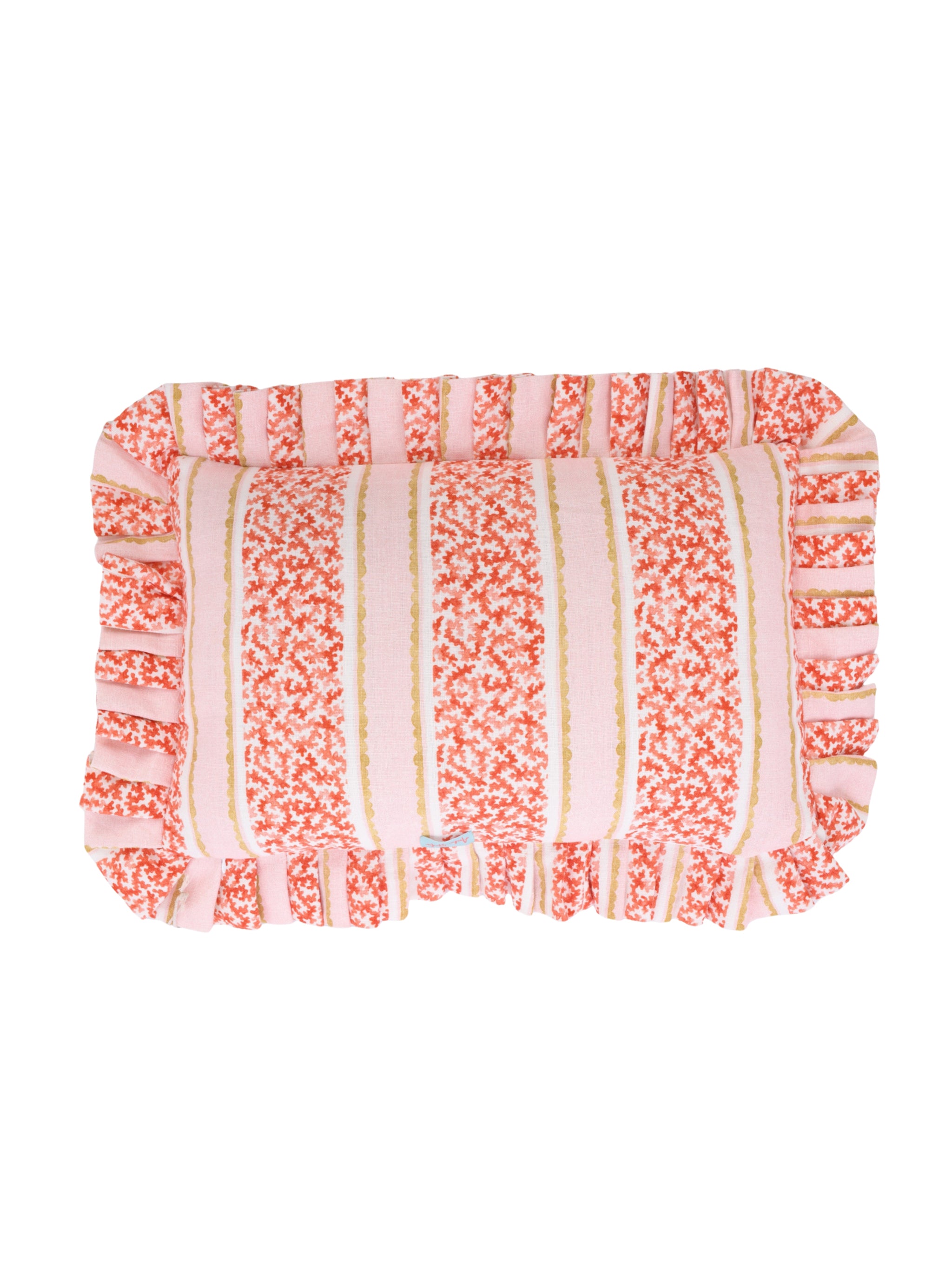 Ruffled cushion 30*50 bagatelle red