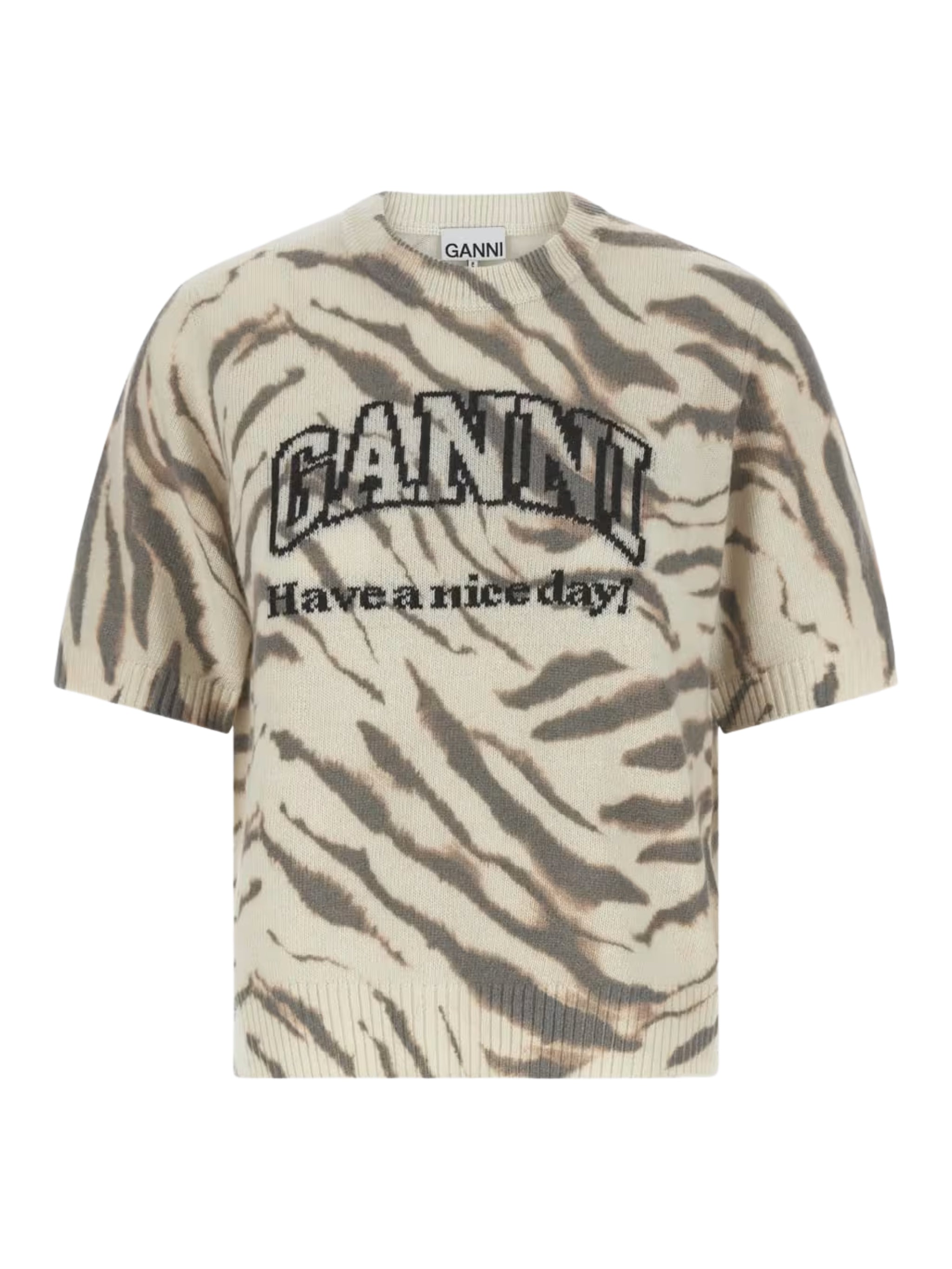 Graphic wool printed tee