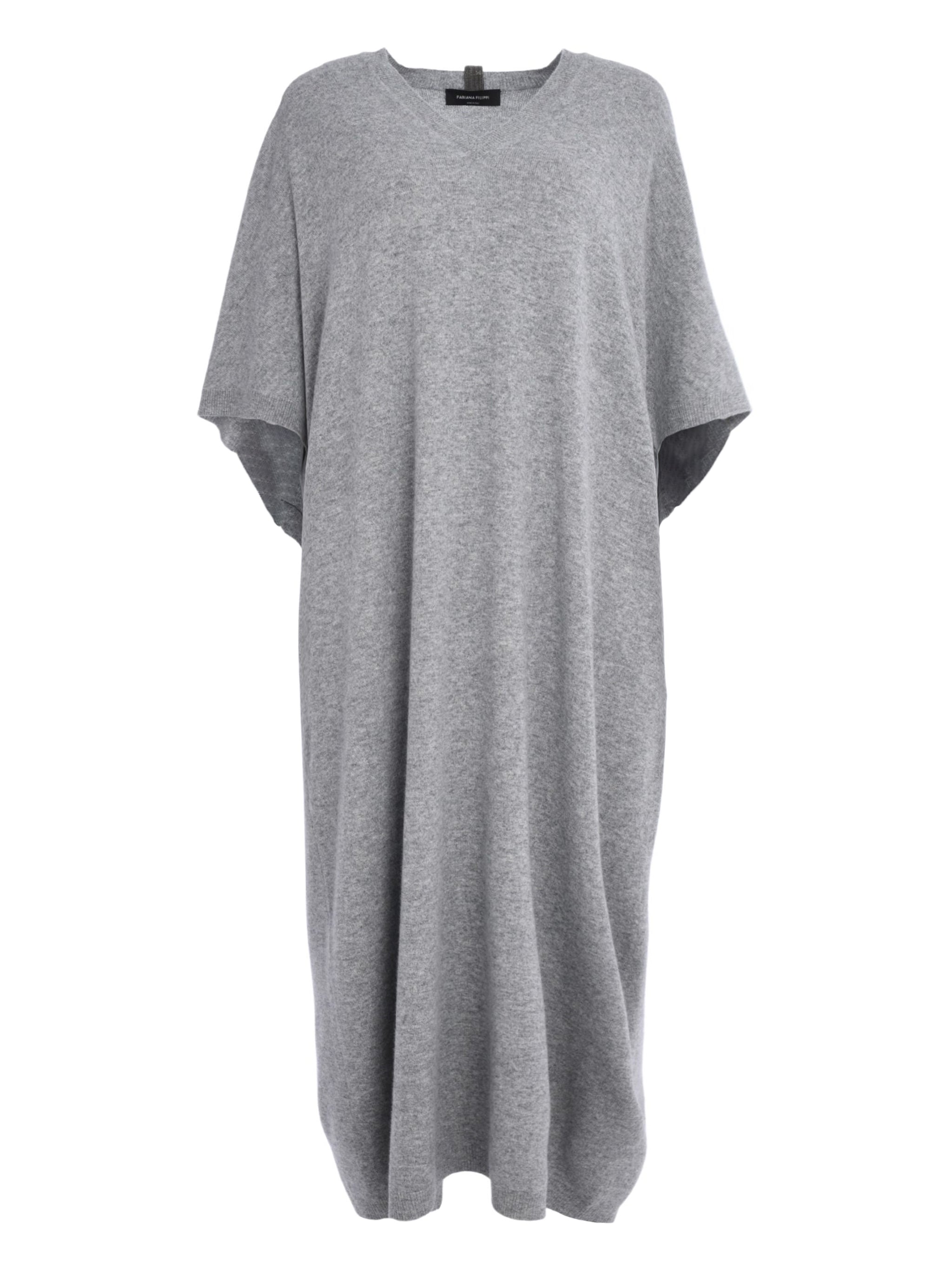 PLATINUM V NECK MAXI DRESS WITH FILO DIAMANTE BACK LOOP