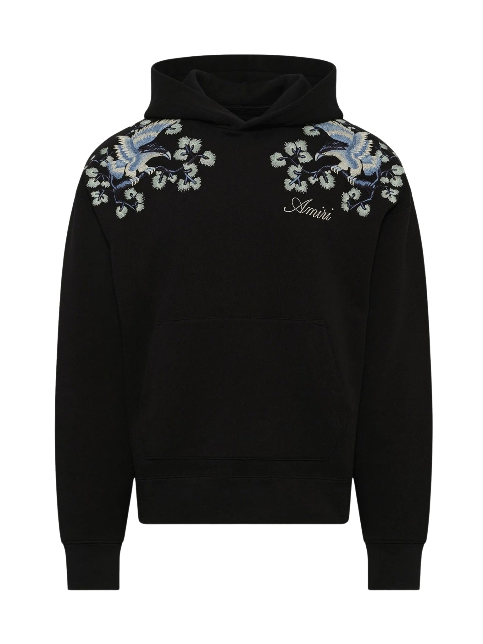 Floral embroidered hoodie