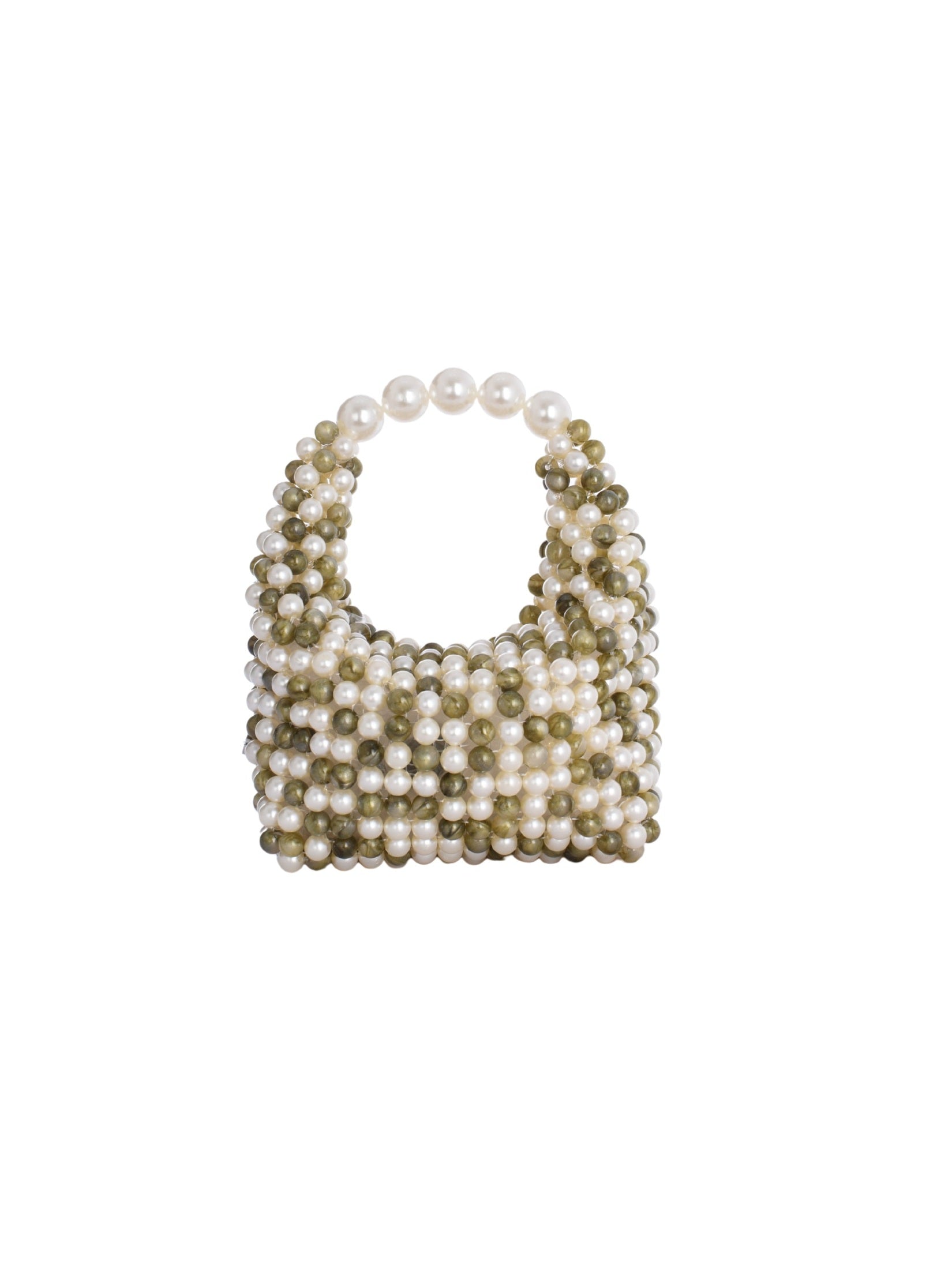Ivory & green small jodie bag