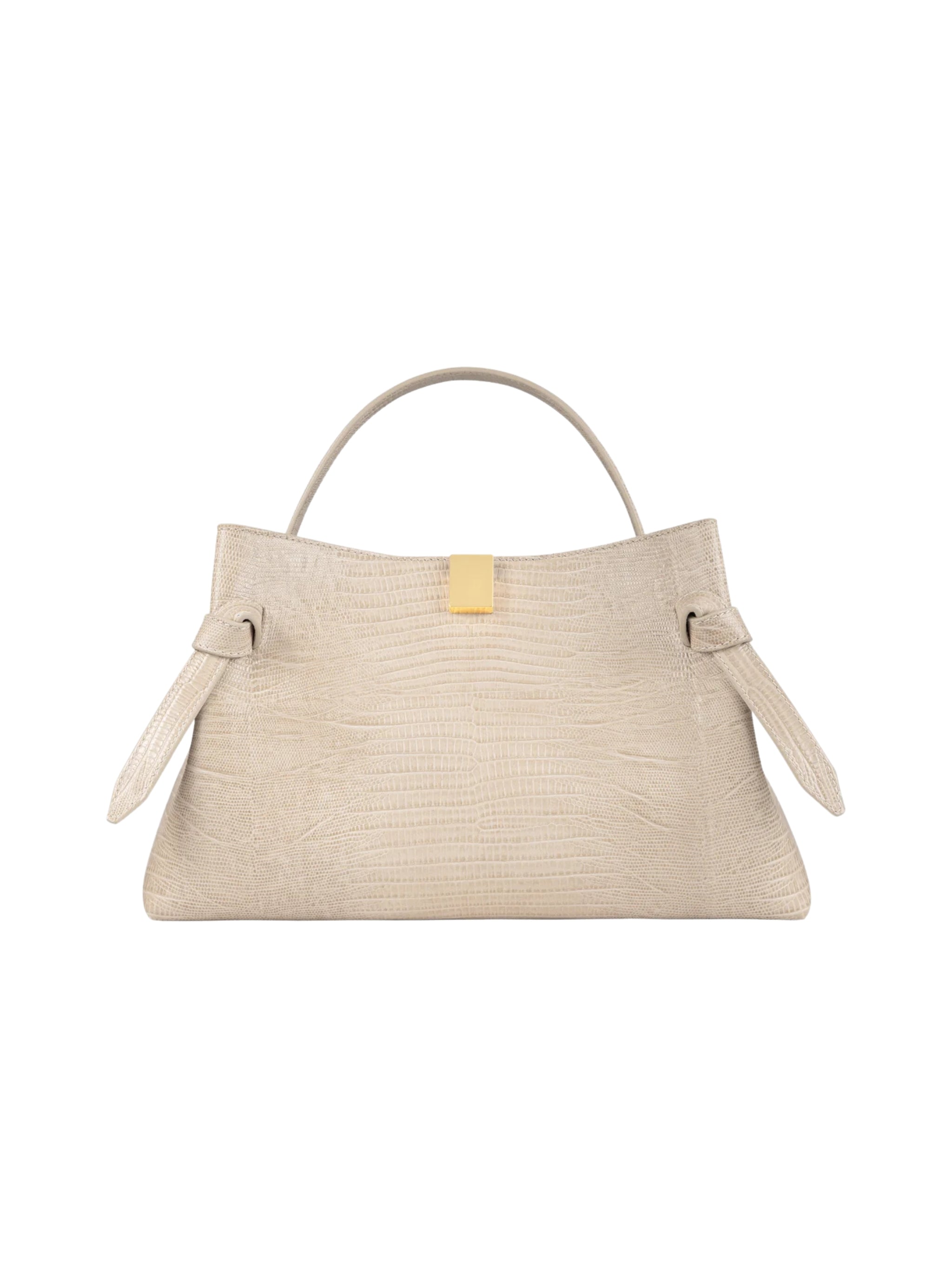 GYOZA COWHIDE LEATHER EMBOSSED LIZARD