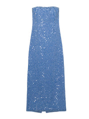 Vanessa embellished bustier midi dress