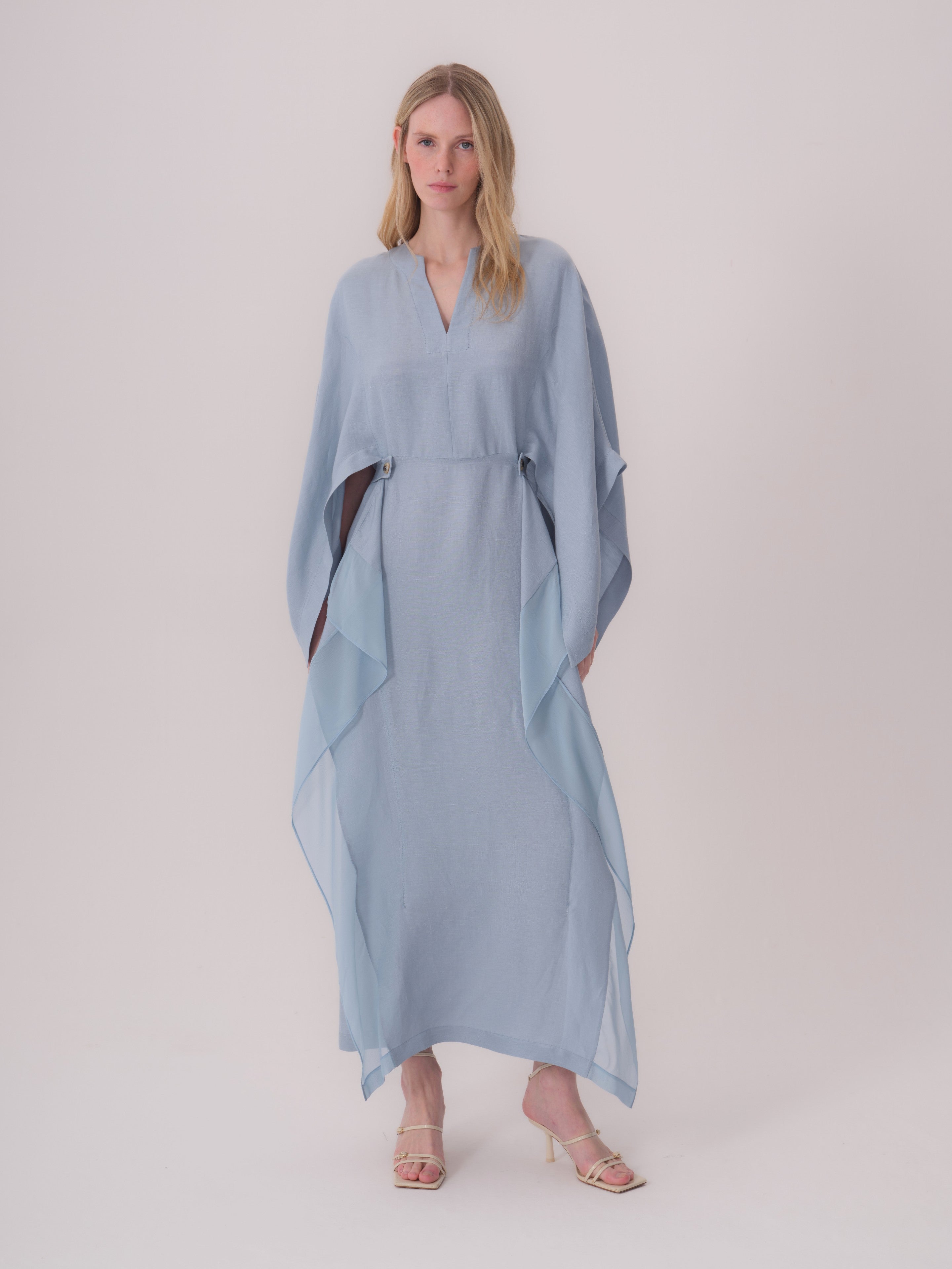 V-Neck Linen Dress