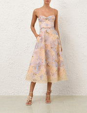 Valiant tucked midi dress