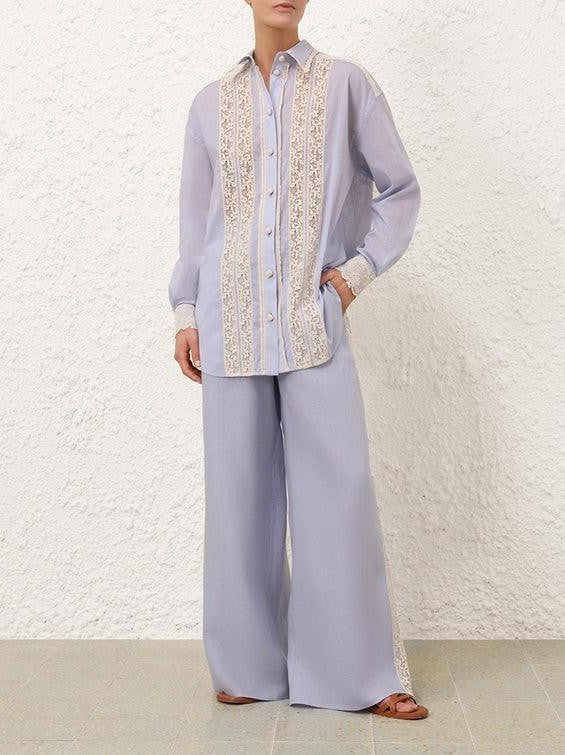 Everley lace trim pant