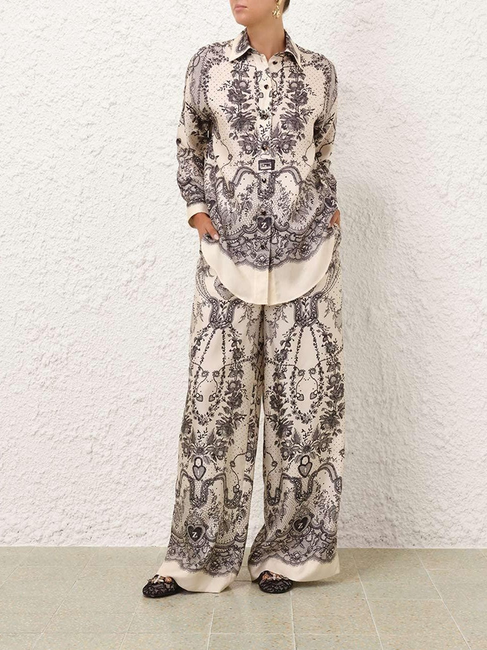 Crush draw waist pant