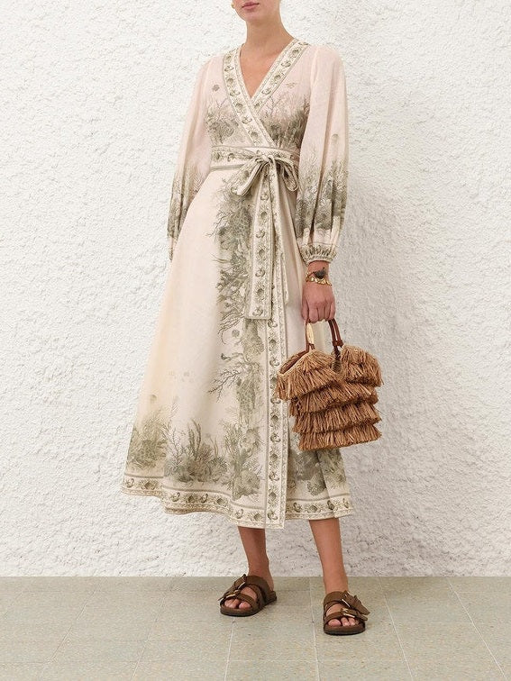 Wanderlust wrap midi dress