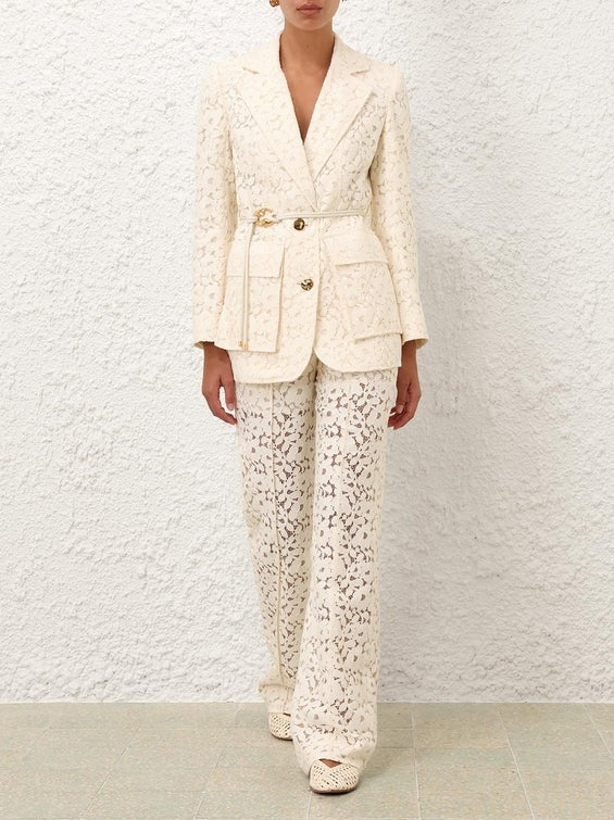 Illuminate lace straight pant