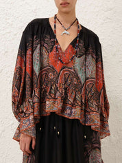 Rhiannon ruffle billow blouse