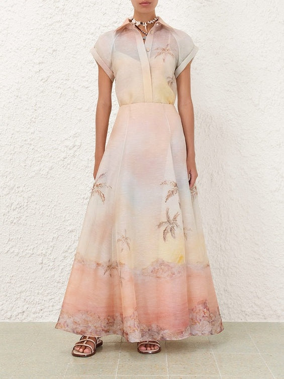 Illuminate maxi skirt