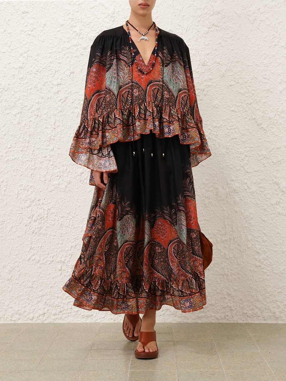 Rhiannon ruffle maxi skirt