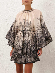 Rhiannon lantern mini dress