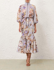 COCO FIT AND FLARE MIDI SKIRT