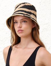 RAFFIA BUCKET HAT