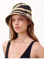 Raffia bucket hat