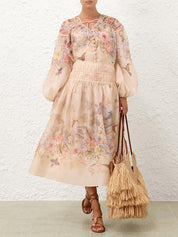 Illuminate drawn midi skirt