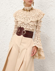 Hypnotic hand crochet sweater